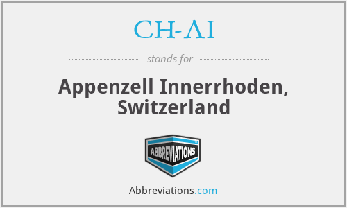 What is the abbreviation for appenzell innerrhoden, switzerland?